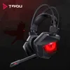 Mobiltelefonörlurar Taiou THS300 A3 Virtual 7.1 Surround Sound Headphone E-Sports Earphone med Microphone LED Light USB Wired Gaming Headset för PC YQ231120