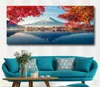 Canvas kunst aan de muur Grote kunstafdrukken Woondecoratie Canvas Schilderij Muurkunst Mount Fuji in de herfst muurfoto voor woonkamer Geen ingelijst 1703423