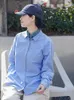 Camicette da donna 2023 Camicia casual allentata con risvolto in cotone a fiocco lungo in stile letterario e artistico primaverile