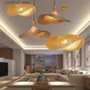 Ceiling Lights Rattan Wicker Bamboo Wood Pendant Light Ceiling Lustre Chandelier Hanging Lamp Hand Knitted Braided Home Living Bed Room Decor Q231120