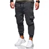 Men's Pants Man Casual Slim Joggers Spring Summer Multi-Pockets Spres Spress Cargo luźne workowate treningi spodnie robocze kombinezon a50