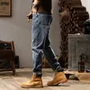 Jeans pour hommes surdimensionnés automne coupe ample pantalon en denim vintage et hiver