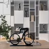 Decorative Objects Figurines Bicycle Statue Champion Cyclist Sculpture Figurine Resin Modern Abstract Art Athlete Bicycler Figurine Home Decor 230419