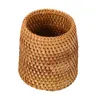 Teller 2X Rattan Essstäbchen Rohr Schaufel Löffel Eimer Menümesser Gabeln Geschirr Zuhause Aufbewahrungskörbe Organizer B