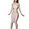 Smooth See Through Mesh Sexy Erotic Dresses Women Tight Stretch Wrap Hip Dressy Ladies Uniforms Temptation Intimate Clothes Sex