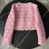 Womens Jackets Street French retro little perfume tweed womens jacket luxury runway Korean fashion wool Jacqueta Casacos 231118