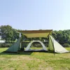 Tentes et abris Tente de camping coupe-vent extérieure avec poêle Jack Tente 4 saisons Abri solaire pour camping familial Chasse Pêche Randonnées