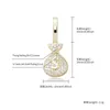 925 Sterling Silver Womens Money Bag Pendant Necklace Rose Gold Dollar Sign Charm Full CZ Cubic Zircon Hip Hop Choker Smycken Aesthetic Crystal Collar Personaled