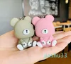 Wholesale Cartoon Keychains Key Chain Buckles Men Women Bags Purse Car Keychain Resin Little Bear Doll Pendant Accessories Classic Style