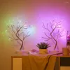 Luzes noturnas LED Light Mini Christmas Tree Copper Wire Garland Lamp for Kids Home Bedroom Decoração de Natal Decoração de fadas de fases