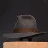 Bérets laine Fedora chapeau Vintage doux feutre chapeaux hommes Trilby chapeaux homme casquette rétro femmes NZ354