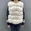 Women's Fur Faux MISSJANEFUR Vest Jacket Short Sleeveless Coat Plus Size Winter Warm Luxury Gilet Bubble Coats 231118