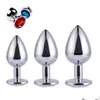 Other Health Beauty Items Metal Butt Plugs Anal Plug Uni Stopper 3 Different Size Men/Women Toys Trainer For Couples Drop Delive Deliv Dhvh6