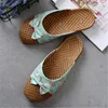 Slippers 2023 Women Summer Beach Flip Flops Breathable Linen Flat Female Casual Flax Bow Ladies Sandals Shoes