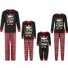 Abiti coordinati per la famiglia Pigiami natalizi Madre Padre Bambini Top per bambini Pantaloni Cartoon Cute Pattern Print Clothing 231118