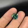 Pietre preziose sciolte Green Coler Moissanite Diamond 10x10mm Pietra preziosa a forma di cuscino per la creazione di anelli di gioielli