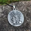 Chains SanLan 1pcs Norse Viking Love Drawing Trees Celebrate Their Born Couple Necklace