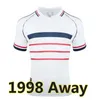 5A+ 12H Frakt 1998 Retroversion French Soccer Jersey Mens 96 98 02 04 06 Zidane Henry Maillot de Foot Soccer Shirt 2000 Home Trezeguet Football Uniform