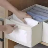 Storage Bags Cotton And Linen Pants Box See-Through Window Clothes Bag Foldable Underwear Socks