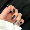 False Nails Black & Half S Press-on Short Press On Cool Girl Fingernails For DIY Decorative Nail Art Accessories