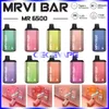 Autêntico MRVI BAR 6500 Puffs Vape Pen E Cigarro Com Bateria Recarregável 650mAh Pré-preenchida 13ml Pod Elf Box VS Elfworld Ultra 5000