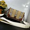 Retro Check Bolsas De Ombro Mulheres Designer Bolsas Mini Totes Xadrez Cross Body Bag Ajustável Tecido Letra Alça De Ombro Rebite Fivela Magnética Saco De Embreagem