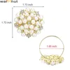 Napkin Rings Warmhut 6pcs Christmas Pearl For Table Place -instellingen Diner Feesten Bruiloften Favors Serviette 230419