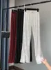 Pantalones de mujer Nuevos pantalones blancos brillantes a la moda para mujer escaparate de cintura alta pantalones brillantes con lentejuelas 231120