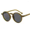 Lunettes de soleil Vintage rétro femmes forme ronde UV400 Protection lunettes de soleil femme coréenne élégante femme