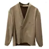 Herrenjacken 2023 Frühling und Herbst koreanische V-Ausschnitt One Button Mantel Jacke Top Trend