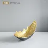 Plates Modern Simple Resin Gold An Artistic Fruit Plate Decoration Home Creative Eggshell Shape Coffee Table Tabletop Model Houses