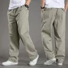 Men's Pants Men Wide Leg Versatile Cargo Stylish Spring/fall Trousers With Elastic Waist Drawstring Ample For Casual