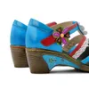 Summer Retro Spring Contrast Sandaler och Color Super bekväma Four Seasons Brogue Shoes 2 28 8