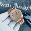 Mensur för män Designer Diamond Watches Rostfritt stål Automatisk mekanisk klocka 41mm guldvatter för kvinnor Montres de Luxe