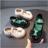 Sandalen Herbst Kinder Schuhe Mädchen Weiche Sohle Leder Süße Schleife Knoten Prinzessin Für Party Mode Studenten 230311 Drop Lieferung Baby K Dh7Se