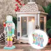 Christmas Decorations 4 Pcs Festival Nutcracker Xmas Gifts Wood Nutcrackers Decor The Wooden Holiday Ornaments Figure 231118