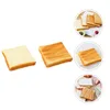 Borden 2 stuks Toast Brood Gesimuleerde Vorm Display Props Speelgoed Model Po Decor Simulatie Bakkerij