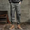 Men's Jeans American Retro Workwear Ankle Banded Slacks Loose Large Size Pu Shuai Sports Fashion Brand Long Harem Pants