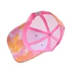 Tie-Dye Pferdeschwanz Hüte 6 Farben Mesh Hohl Messy Bun Baseball Cap Trucker Hut Sommer Sun Caps DD327