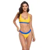 Maillot De Bain Femme Maillot De Bain 2023 Jaune Split Bikini Sexy Triangle Maillot De Bain Femmes Robe De Plage Fato De Banho Biquinis