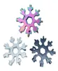 18in1 Snowflake Multitool rostfritt stål multitool -kortkombination Kompakt bärbara utomhusprodukter 18 i 1 snöflakverktyg C8212981