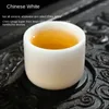 Tasses à thé Dehua porcelaine blanche petite tasse à doigt lanoline Jade cadeau d'affaires unique personnel