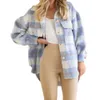 Herren Jacken Mode Winter Kleidung Frauen Plaid Jacken Mantel Street Style Shacket Hemd Jacke Luxus Flauschigen Button-Down Lange Mantel 231120