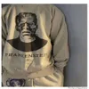 Sweatshirts Erkek Kadın Tasarımcı Hoodies Moda Sokak Giyim Saint American Portre Graffiti Baskı Hasarlı Pullover Erkek Kadınlar Yıkanmış Eski Gevşek Yuvarlak Boyun Sweater