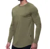 lu Männer Yoga Outfit Sport Langarm T-Shirt Herren Sport Stil Enge Training Fitness Kleidung Elastisch Schnell Trocknend Tragen Abnehmen gfhdfh dfg