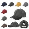 ポニーテール野球帽9色洗浄綿固体色の通気性サンシェード帽子屋外日焼け止めキャップDA692