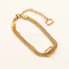 Designer armband kedja för kvinnor charm guldlänkar armband kedjor smycken tillbehör älskare gåva