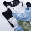 Aktive Shirts mit Logo, Ebb To Street, abgeschnittenes Racerback-Tanktop, Sport-Kurzarm-T-Shirt, Damen-Sportbekleidung, Fitnessstudio-T-Shirt, Yoga-Bekleidung für Damen