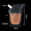 Disposable Drinking Beverage Bags Spout Top 100ml 150ml 200ml 250ml 350ml 500ml 1000ml Stand Up Nozzle Liquid Pouch For Soya Milk Tea Coffee Cool Beer Juice Packaging