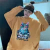 Kadın Hoodies Sweatshirt Style Sweater Gevşek Koreli Moda Boşta İnce Vintage Ceket Rakvaları